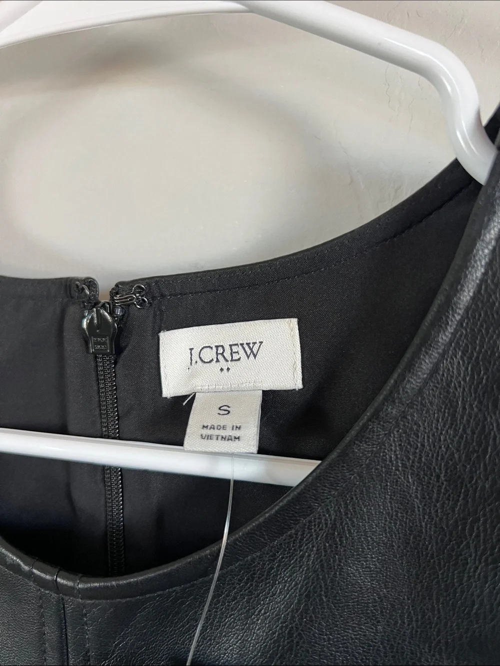 J. Crew Black Faux Leather Sleeveless Top